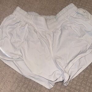White with nude liner 2.5  shorts size 4 hotty hot